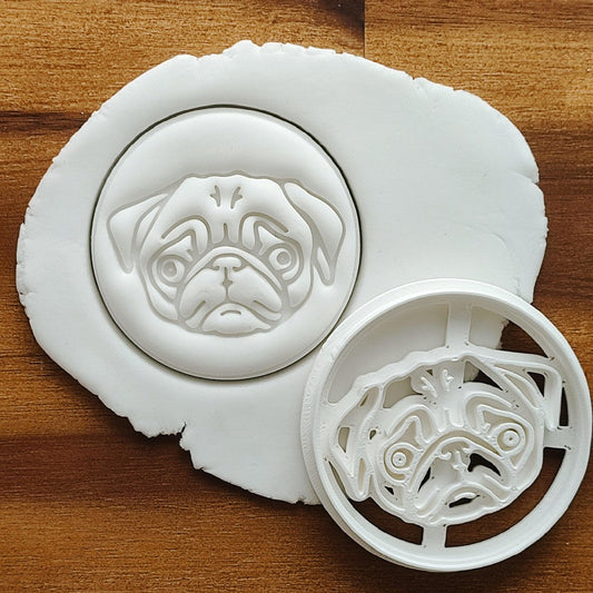 Mops Tvář | vykrajovátko - Baker's Paradise